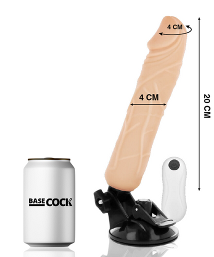 BASECOCK - REALISTIC VIBRATOR REMOTE CONTROL FLESH 20 CM -O- 4 CM