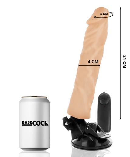 BASECOCK - REALISTIC VIBRATOR REMOTE CONTROL FLESH 21 CM -O- 4 CM