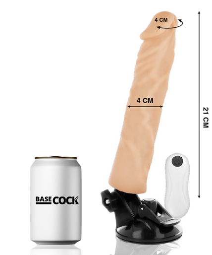 BASECOCK - REALISTIC VIBRATOR REMOTE CONTROL FLESH 21 CM -O- 4 CM