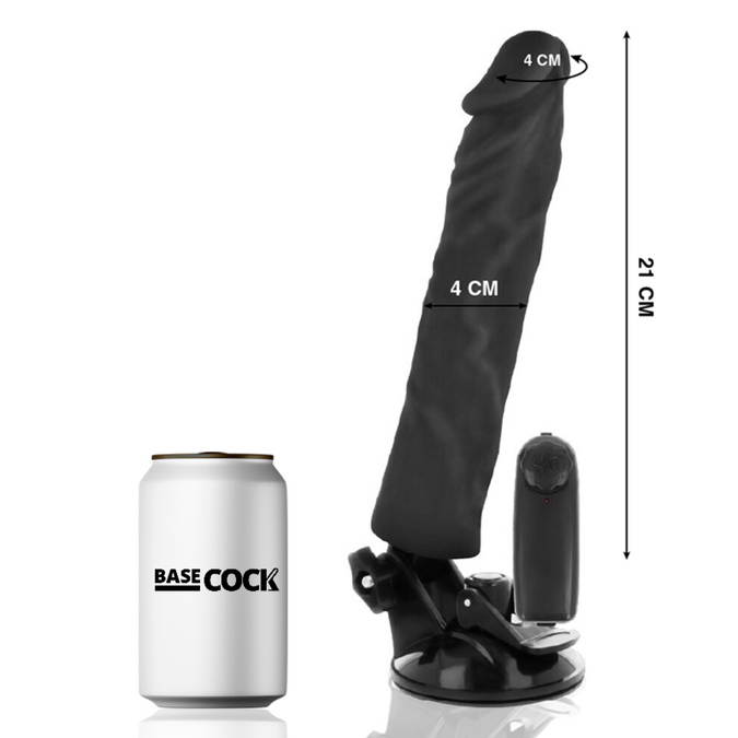 Basecock – Realistic Vibrator Remote Control Black 21 Cm – O – 4 Cm