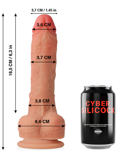 CYBER SILICOCK - CONNOR ULTRA REALISTIC SOFT LIQUID SILICONE 20.5 CM -O- 3.7 CM