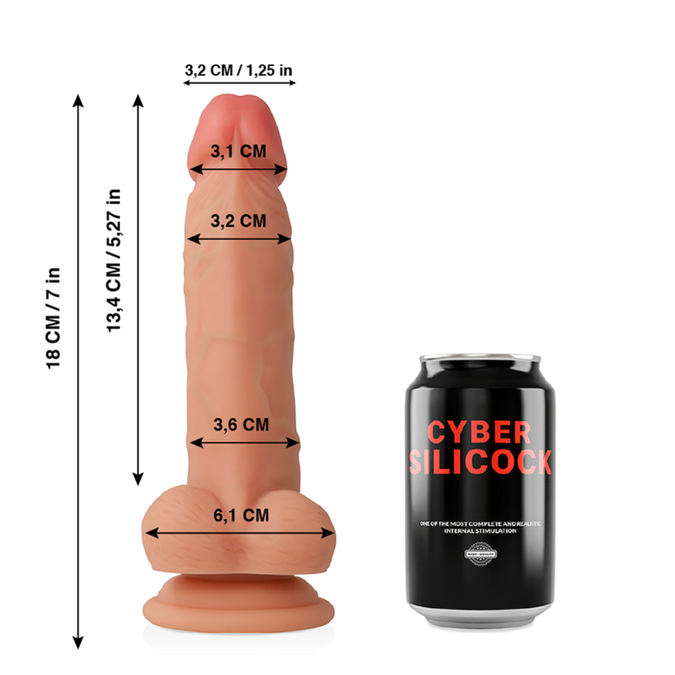 Pleasurements – Cyber Silicock – Jude Ultra Realistische Vloeibare Siliconen Dildo 18 Cm