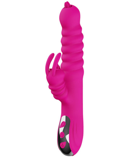ARMONY - Rabbit DUBBELE TONG MULTIFUNCTIONELE VIBRATOR FUCHSIA WARMEFFECT