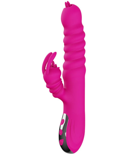 ARMONY - Rabbit DUBBELE TONG MULTIFUNCTIONELE VIBRATOR FUCHSIA WARMEFFECT