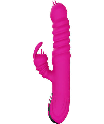 ARMONY - Rabbit DUBBELE TONG MULTIFUNCTIONELE VIBRATOR FUCHSIA WARMEFFECT