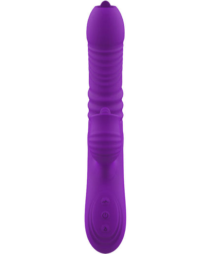 ARMONY - FULLY G SPOT RABBIT VIBRATOR WITH STIMULATING TONGUE VIOLET HEAT EFFECT