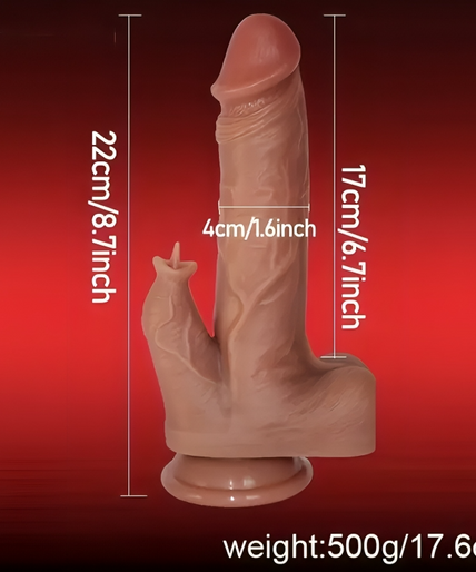 Armony – Realistic Vibrator & Thrusting Dildo With Tongue Stimulator Heat Effect 22 Cm