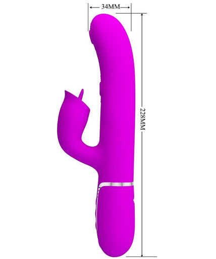 PRETTY LOVE - RABBIT VIBRATOR WITH LICKING FUCHSIA