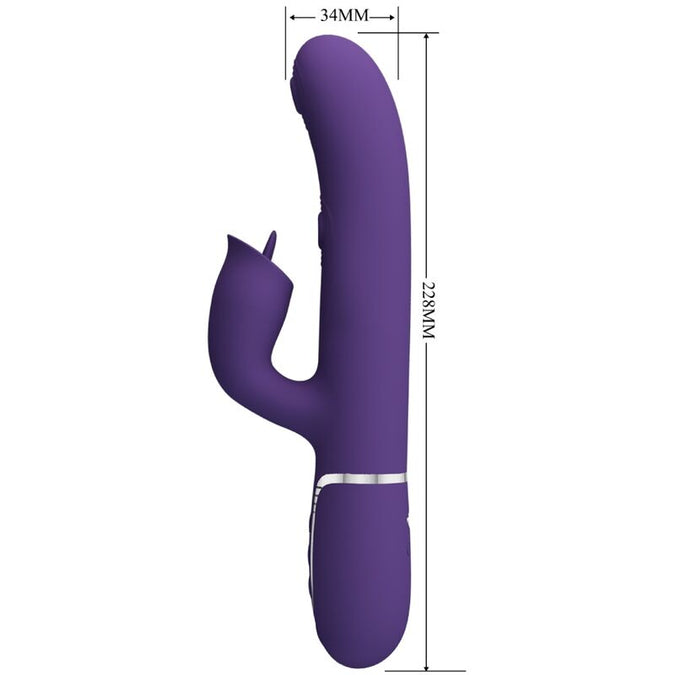 Pretty Love – Konijn Vibrator met Likfunctie Paars