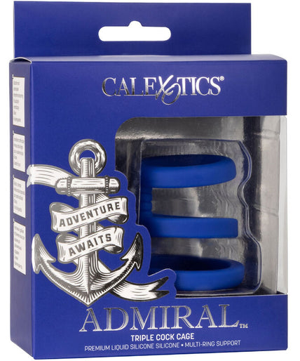 CALEXOTICS - ADMIRAL TRIPLE COCK CAGE BLUE