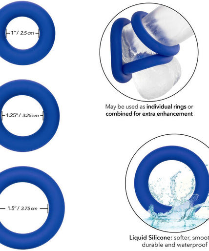 CALEXOTICS - ADMIRAL COCK RING SET BLUE