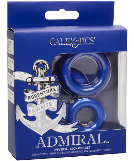 CALEXOTICS - ADMIRAL COCK RING SET BLUE
