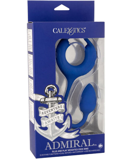 CALEXOTICS - ADMIRAL WEIGHTED COCK RING BLUE