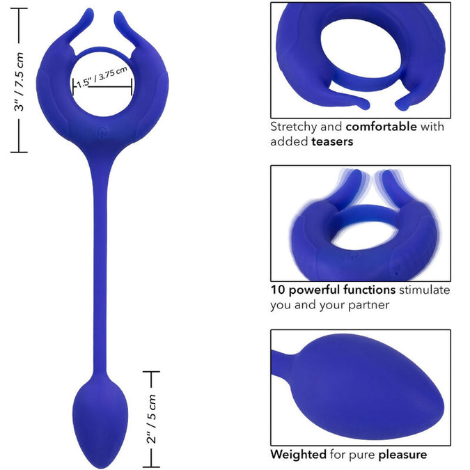 CALEXOTICS - ADMIRAL WEIGHTED COCK RING BLAUW