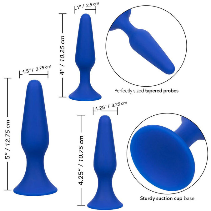 Calexotics – Admiral Kit 3 Anal Plug Blue