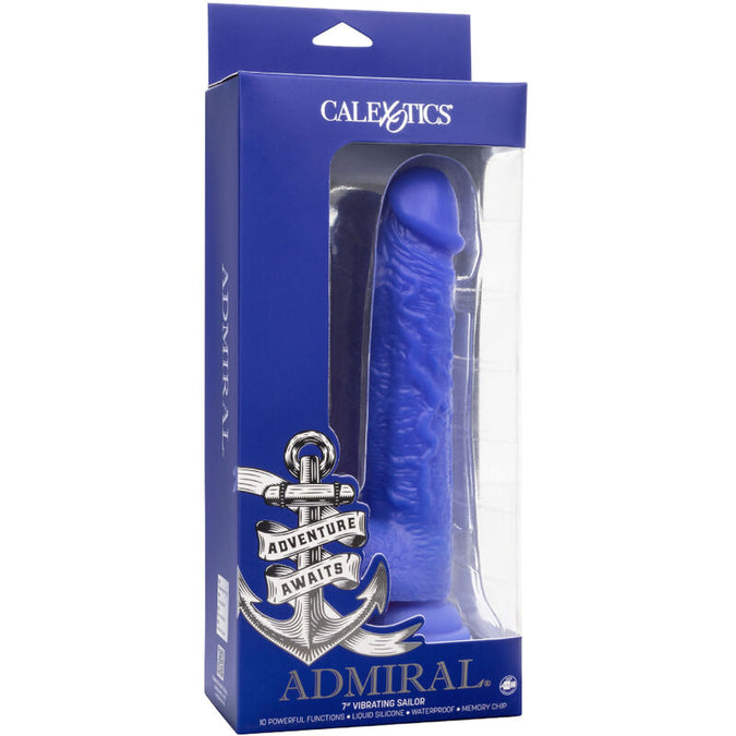 CALEXOTICS - ADMIRAL SAILOR REALISTISCHE DILDO VIBRATOR BLAUW