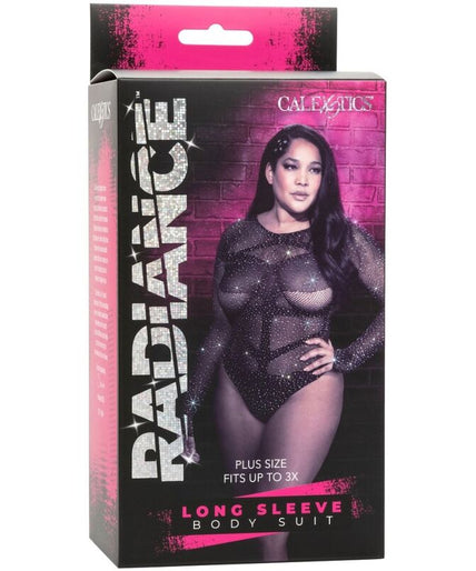 CALEXOTICS - RADIANCE LONG SLEEVE BODYSUIT RHINE PLUS SIZE