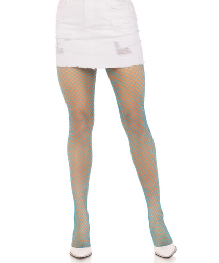 LEG AVENUE - LYCRA FISHSNET PANTY BLAAU