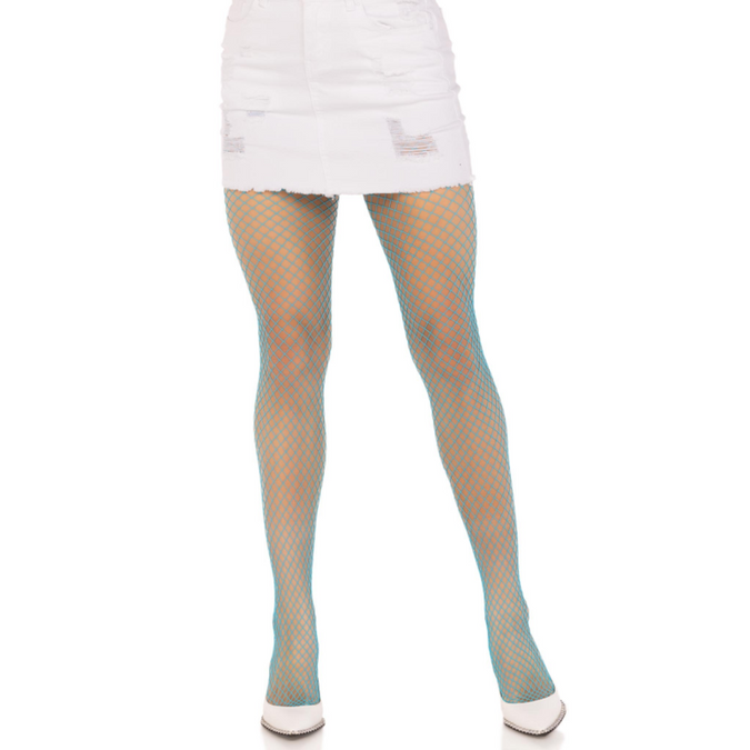 LEG AVENUE - LYCRA FISHSNET PANTY BLAAU