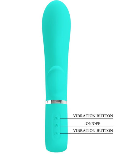 PRETTY LOVE - THOMAS MULTIFUNCTION G-SPOT VIBRATOR AQUA GREEN