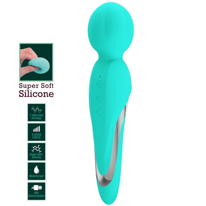 PRETTY LOVE - WALTER VIBRATOR WAND AQUA GREEN