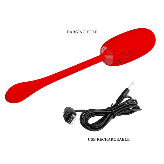 Pretty Love – Julius Waterproof – Rechargeable Vibrating Egg Red