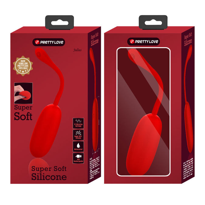 Pretty Love – Julius Waterproof – Rechargeable Vibrating Egg Red