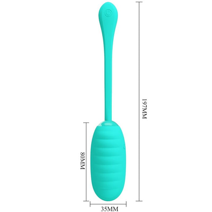 Pretty Love – Kirk Rechargeable Vibrating Egg Aqua Green