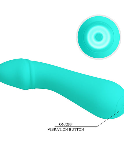 PRETTY LOVE - CETUS RECHARGEABLE VIBRATOR AQUA GREEN