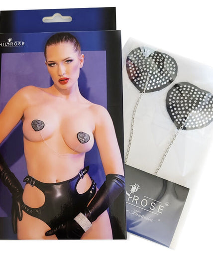 CHILIROSE - CR 4662 NIPPLE COVERS ZILVER & ZWART