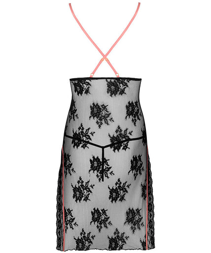 LIVCO CORSETTI FASHION - KARONIN LC 90628 SHIRT + PANTY BLACK L/XL