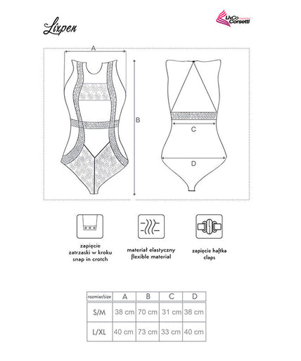 LIVCO CORSETTI FASHION - LIXPEN LC 90612 BODY ZWART