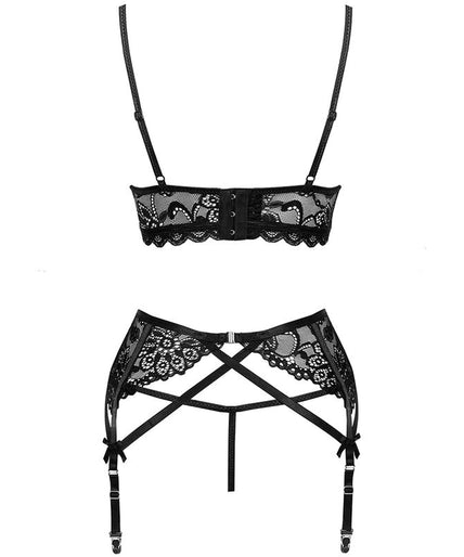 LIVCO CORSETTI FASHION - MORIDAM LC 90552 BEHA + JARRETELGORDEL + SLIP ZWART L/XL