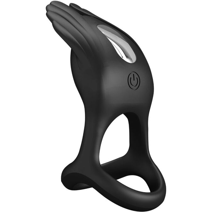 Pretty Love – Silas Vibrant Penis Ring 7 Vibrations Black Silicone