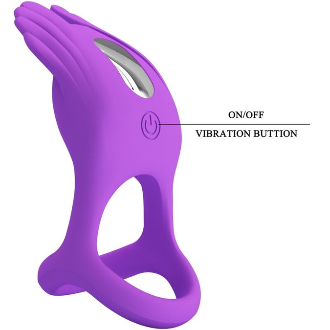 PRETTY LOVE - SILAS VIBRERENDE PENISRING 7 TRILLINGEN PAARS SILICONE