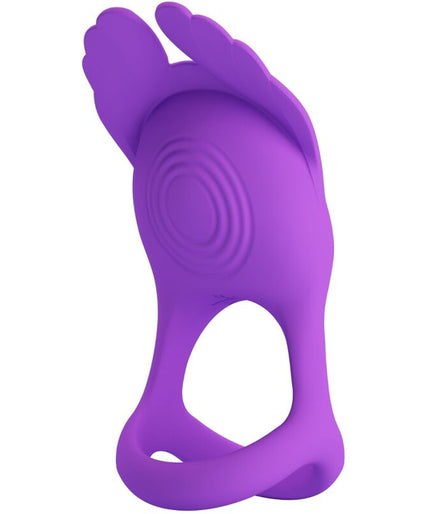 Pretty Love – Silas Vibrant Penis Ring 7 Vibrations Purple Silicone