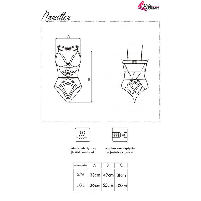 LIVCO CORSETTI FASHION - NAMILLEN LC 90528 BODY ZWART