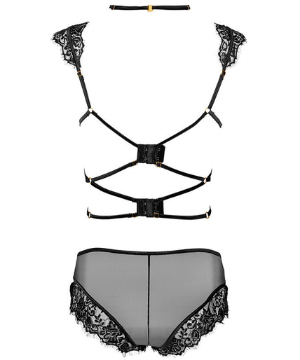 LIVCO CORSETTI FASHION - PALMENOM LC 90614 BH + SLIP ZWART