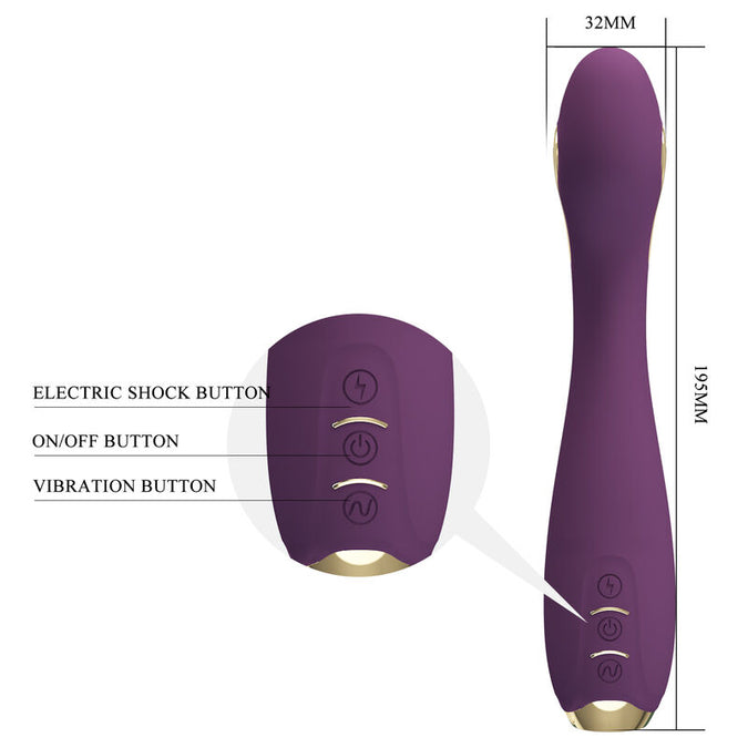 Pretty Love – Hector Electroshock Vibrator met App-besturing Paars