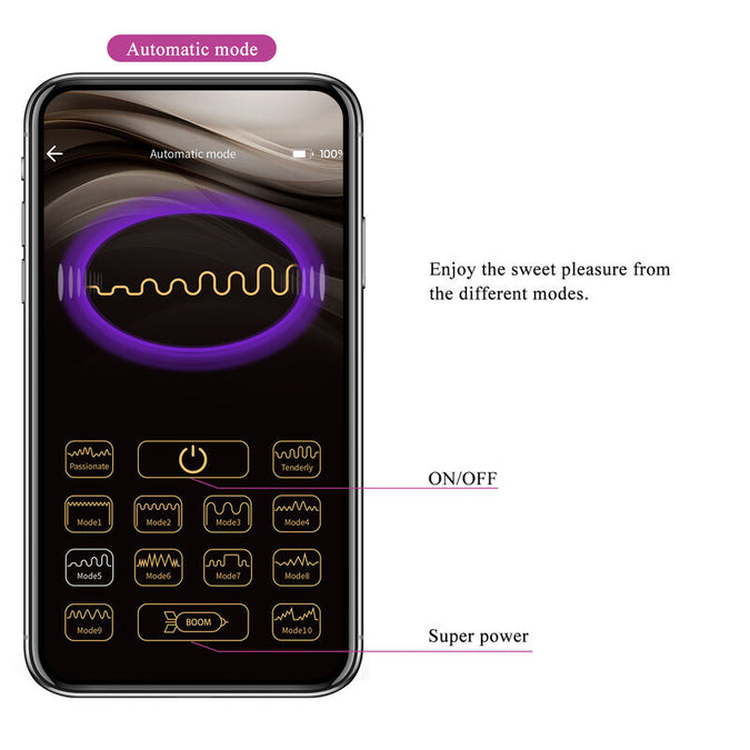 Pretty Love – Hector Electroshock Vibrator met App-besturing Paars