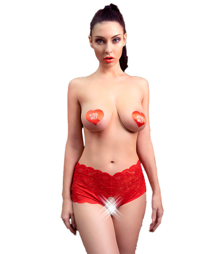 CHILIROSE - CR 4641 SLIPJE KRUISLOOS ROOD S/M