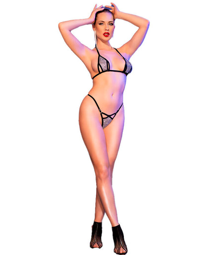 CHILIROSE - CR 4659 BIKINI SILVER S/M