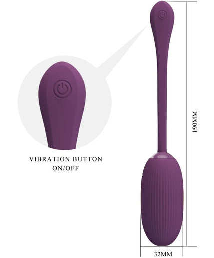 PRETTY LOVE - DOREEN PURPLE RECHARGEABLE VIBRATING EGG