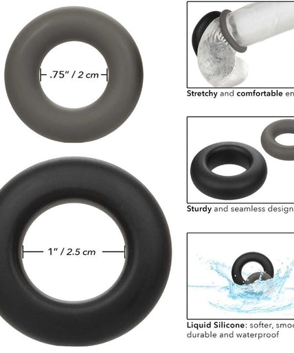 CALEXOTICS - ALPHA PROLONG SET OF 2 RING GREY