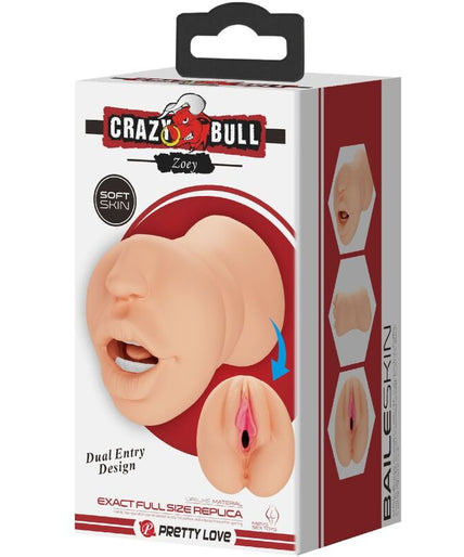 Crazy Bull – Zoey Vagina – Geformter Masturbator mit Doppeltem Eingang