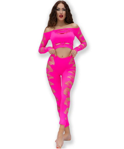 CHILIROSE - CR 4632 TOP & BROEK FUCHSIA S/L