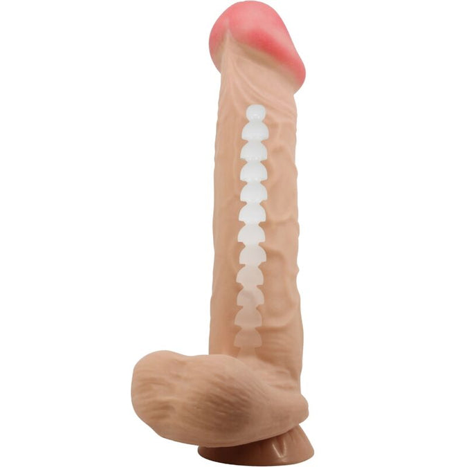 PRETTY LOVE - SLIDING SKIN SERIES REALISTISCHE DILDO MET VERSCHUIVENDE HUID ZUIGNAP FLESH 26 CM