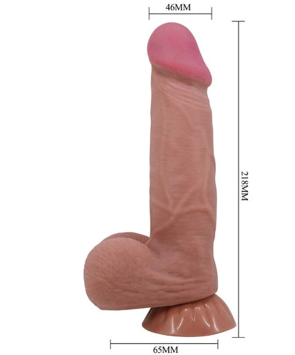 Pleasurements – Pretty Love – Sliding Skin Realistische Dildo Bruin 21,8 Cm