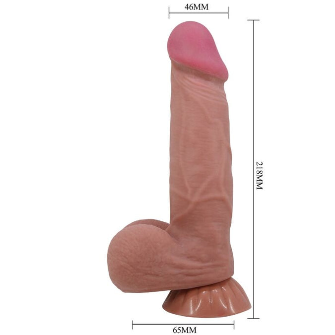 Pleasurements – Pretty Love – Sliding Skin Realistischer Dildo Braun 21,8 Cm