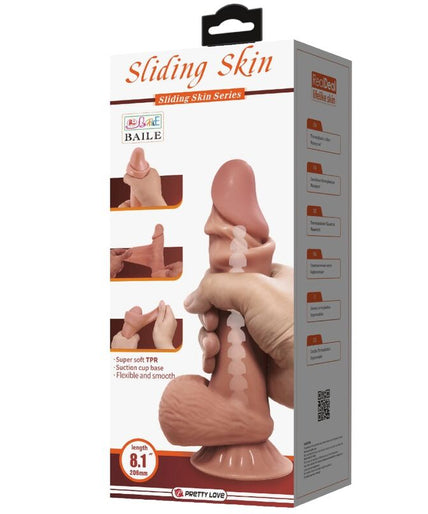 Pleasurements – Pretty Love – Sliding Skin Realistische Dildo Bruin 21,8 Cm